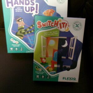 TWO FlexiQ Brainiac Games: Hands Up! and Switch It!